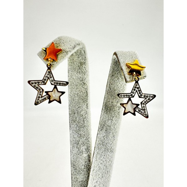 Gold Yıldızlı Küpe